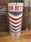 Rare Original Marvy Porcelain Barber Pole Sign 24x10    
