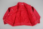 Vtg 50s Western Chore Coat Jacket Boys Child Size Rockabilly Red Cowboy Denim