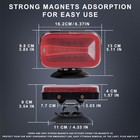 Wireless Rechargeable Led Trailer Light Kit Magnetic 7-pin Plug Truck Rv Trailer