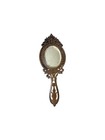 This Is A 19th-century Italian Sorrento Ware Carved Olivewood Hand Mirror Frame 