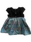The Childrens Place Green Plaid Holiday Dress Infant Girls 6-9mo Nwt