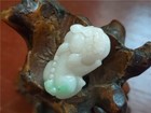 Chinese Artisan Hand-carved Delicate Natural Jadeite Ancient Pixiu Pendant 344