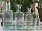 Lot Of 12 Old Bottles Medicine Extracts Antique Vintage Apothecary Wooden Crate