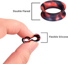 100pcs Colorful Silicone Ear Gauges Plugs Double Flared Ear Tunnels Stretchers E