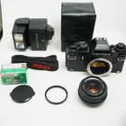 Pentax Lx 35mm Slr Film Camera Early Model Smc 50mm F 1 7 Lens Flash Strap Kit
