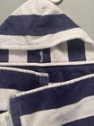 Pottery Barn Kids  Hooded Towel Classic Blue   White Stripe 100  Cotton Coastal