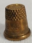Vintage Ez Brass Thimble Size 5 Metal Sewing Notion Sewing Supplies - Very Good