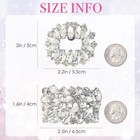 2 Pairs Elegant Rhinestone Crystal Metal Shoe Clips Wedding Party Set