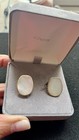 Vintage Men   s Cufflinks  New Old Stock Gold Tone- Oval- Mother Of Pearl