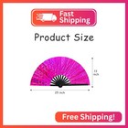Prario 1pcs Boots On The Ground Fan  2025 New Line Dance Popping Fan holographic
