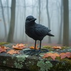 2 Pieces Halloween Crow Ornament Set Versatile Decor Raven Figurine For Yard