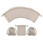 50-pack  Double Canvas Drawstring Bag Cotton Pouch Gift Sachet Bags  2 75  X 4 