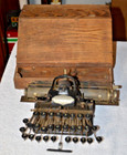 Blickensderfer No 5  Antique Typewriter With Original Wood Storage Case Box