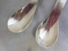 Northwest Coast Haida Tlingit Pair Sterling Silver Potlatch Spoons Raven  4 3 8 