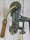 Rogar Estate Wine Bottle Opener Ornate Bronze Table Top W  Wood Base Corkscrew
