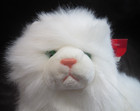 New  New With Tags  Russ Nikki White Persian Plush Cat Stuffed Animal Green Eyes