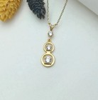 2ct Simulated Diamond Women Pendant Necklace In 14k Yellow Gold Sterling Silver