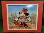 Disney 1968 Minnie Mouse Walking In The Flower Garden Sericel Animation Art Cel