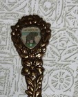 Rare Fort Worth Zoo  Souvenir Spoon Copper Embossed Elephant   Giraffes