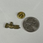 Vintage 1980s Farmer Tractor Pulling Trailer Black Enamel Pin Pinback  55921