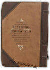 Large Bible Cover For Man - Be Strong And Courageous - Joshua 1 9 - Brown