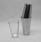 4 Piece Boston Shaker Set 2x Glass   Dual Weighted Tins  Bar Cocktail Mixing Kit