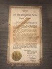 California Pardon For Thomas J  Mooney Signed By Governor Culbert L  Olson