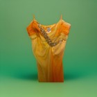 Cache Formal Gown Size 6 Yellow Orange Ombr   Chiffon Beaded Front Evening Dress