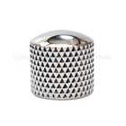 2pcs Metal Dome Guitar Knobs 6mm Volume Tone Control Pot Black Gold Caps
