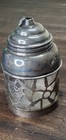 Vintage Nestle Glass Sugar Jar Mexican  925 Sterling Silver Wrapped 1 Oz Silver
