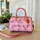 Coach Rowan Butterfly Leather Satchel Handbag wallet Option Nwt Authentic