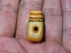 Nepal Tibet Buddhist Mantra Dots Yak Bone 3 Holes Mala Prayer Guru Bead  h10 