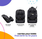 Easy Elite Slim All-in-one Convertible Car Seat  Grey Glyphs  Infant   Toddler