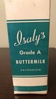 Vintage Isaly s One Quart Buttermilk Wax Carton Box Mansfield  Ohio Oh