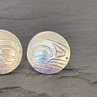 Northwest Coast Vintage Post Earrings Sterling Silver Fabulous Figural 8h