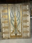 Mid 20th Century Art Nouveau Silver And Gold Gilt 4-panel Room Dividers  