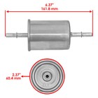 Fuel Filter W  Clips For Polaris Atv 2520464   Sportsman 500 700 800 Efi