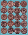 20  coin Designs   20 Copper Rounds  999 Fine 1 Oz  Each  1909s-vdb Cent 