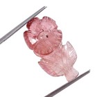Loose Gemstone Natural Pink Tourmaline Hand Carved Fancy Flower Gemstone A2082
