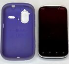 Htc Amaze 4g Silver And Black With Purple white Case Untested