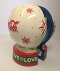Coca-cola Santa Polar Bear Figurine Display Globe Coke Collectible Christmas