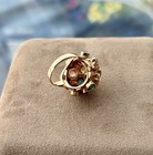 Stunning Vintage Solid Gold Sputnik Ring With Various Precious Stones 