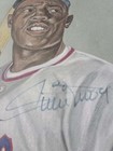 Willie Mays Psa Dna Signed 16x20 Fantastic Original Pastel Artwork Autograph