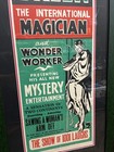 Vintage C  1899 Green The International Magician Poster Sign Devil Satan Decor
