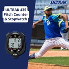Ultrak 435 Pitch Counter   Pitch Speed With 10 Memory Stopwatch - Black