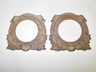 Vintage Singer Treadle Sewing Machine Drawer Front Wood Appliques  Set Of 2