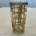 Vintage Set Of 7 Retro  bamboo  High-ball Cocktail Glasses By Culver Ltd