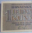 Croatia Kingdom  Wwii Axis Influence 1 Kuna 1942 Government Notes Nice 