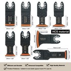 14pcs Tooth Carbide Oscillating Saw Blade Kit Multitool Blades For Wood Pvc Iron