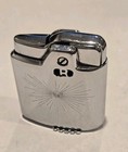 Vintage Small Ronson Petite Lighter Silver Tone Starburst Art Deco Excellent 